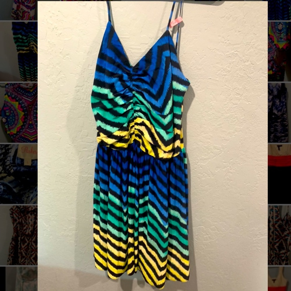 Parker brand mini dress with back zip